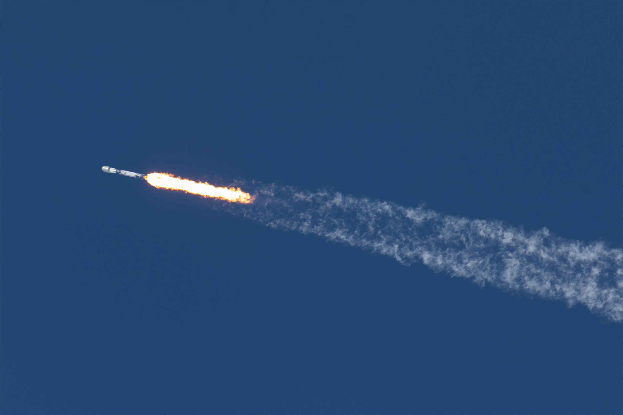 A SpaceX Falcon 9 lifts off from Vandenberg Space Force Base in California on Oct. 1, 2026, on the Transporter-18 rideshare mission.